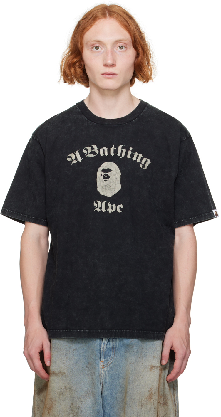 BAPE Black A Bathing Ape Overdye T Shirt