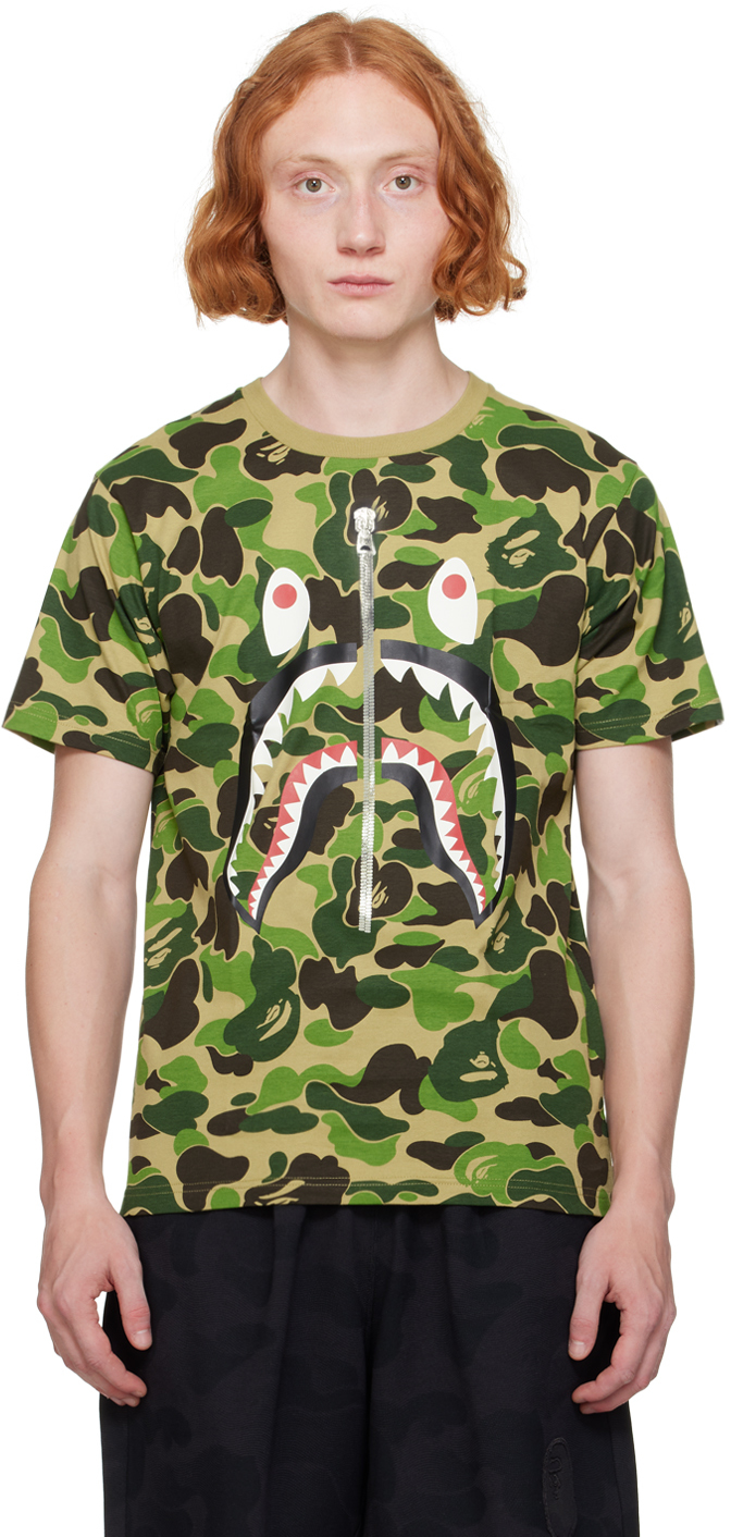 Bape green camo t shirt best sale