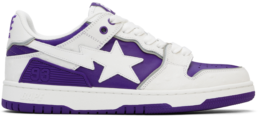 BAPE: Purple Sk8 Sta #1 Sneakers | SSENSE