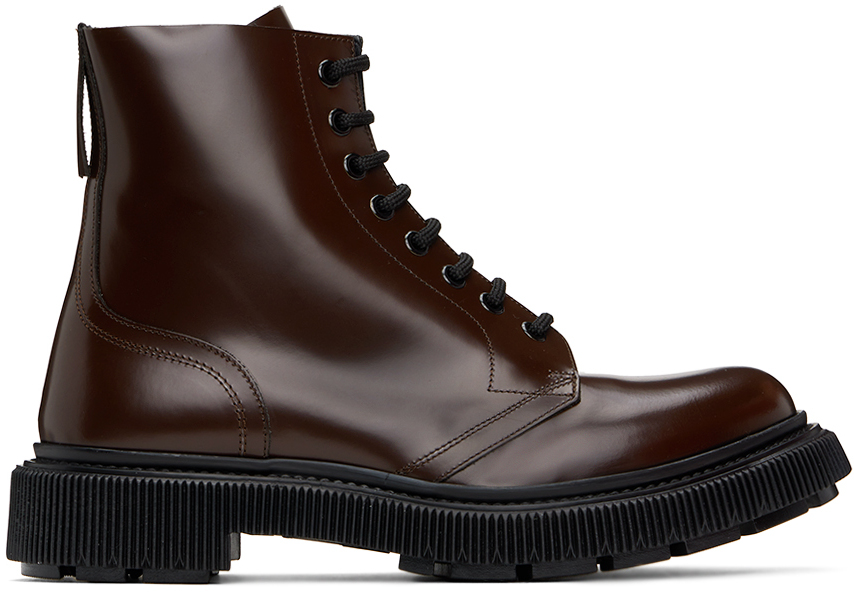 Adieu Type 165 Leather Boots In Dark Brown Expresso