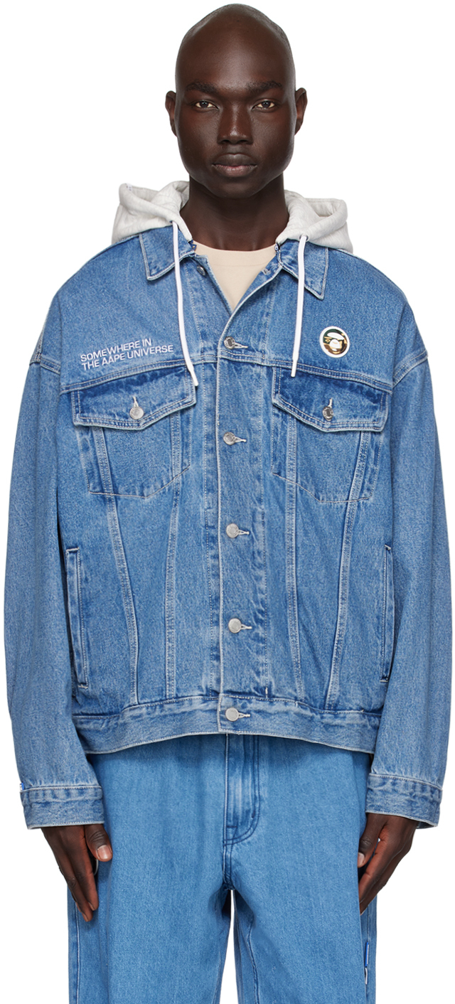 mastermind WORLD Monogram Denim Jeans Jacket Blue