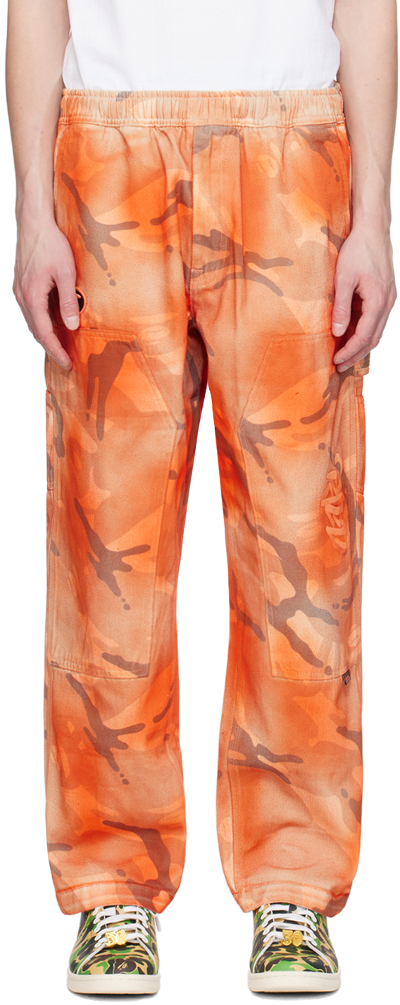 Orange Camo Cargo Pants