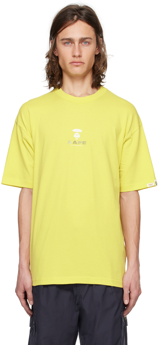 Aape By A Bathing Ape Yellow Bonded T-shirt In Yen Yellow (beige)