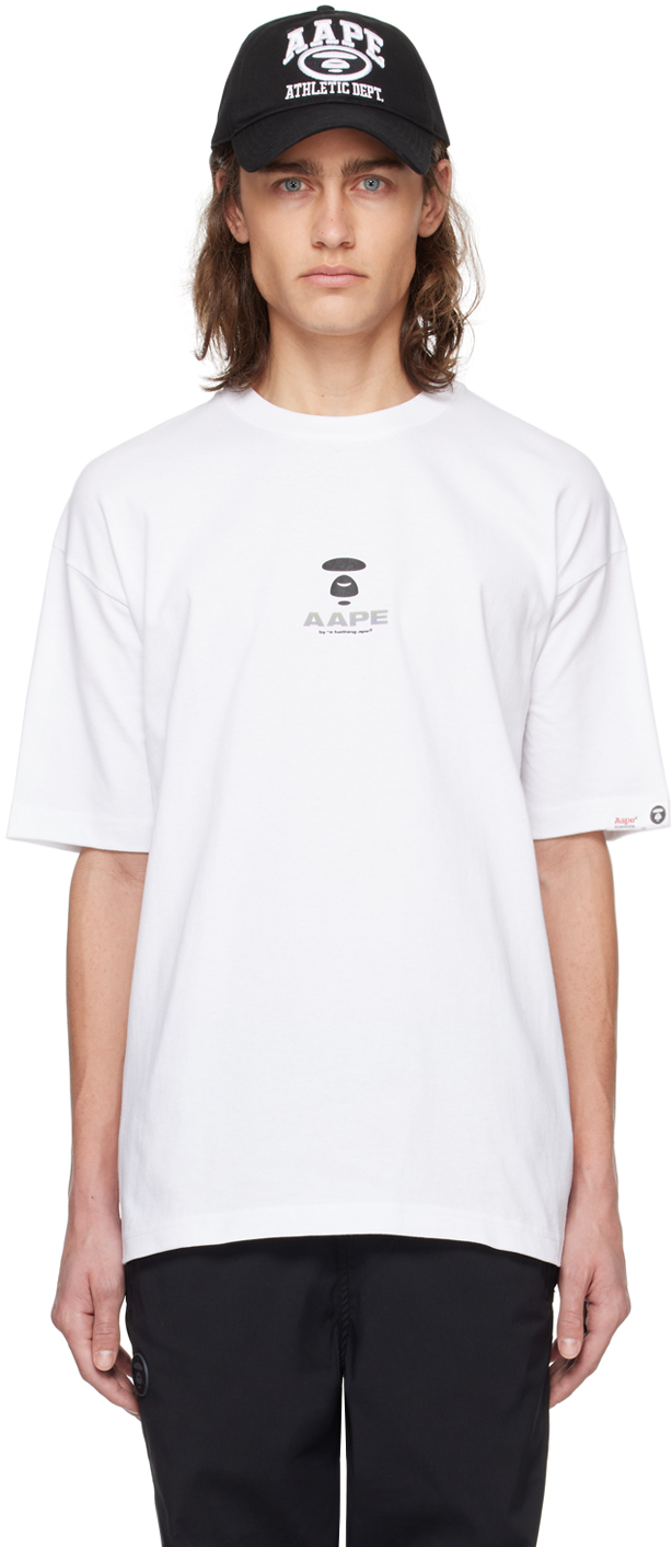 Aape By A Bathing Ape White Bonded T-shirt In Whx White