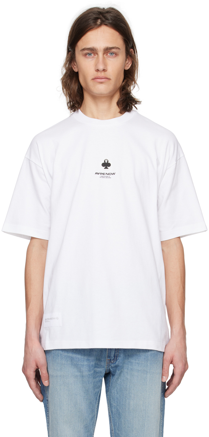 Aape By A Bathing Ape White Patch T-shirt In Whx White
