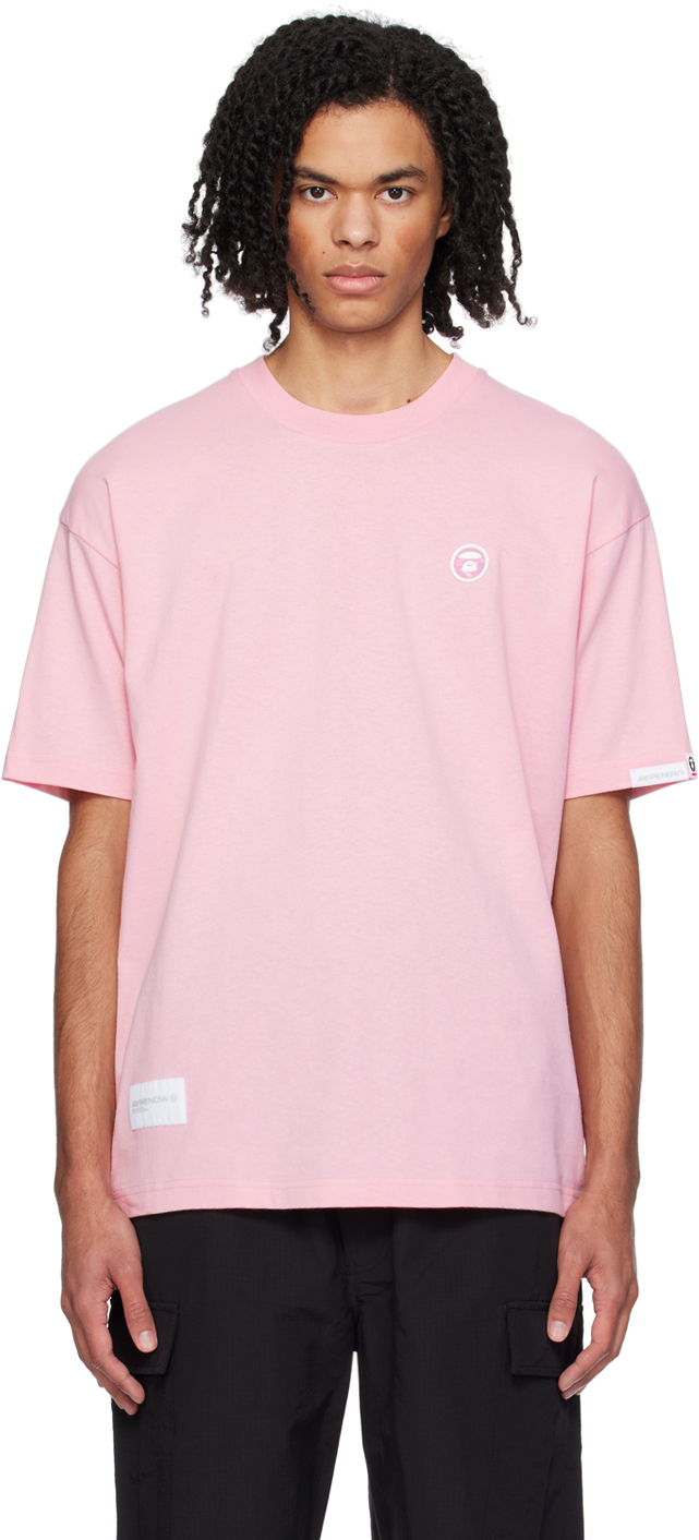 Pink Patch T-Shirt by AAPE by A Bathing Ape on Sale