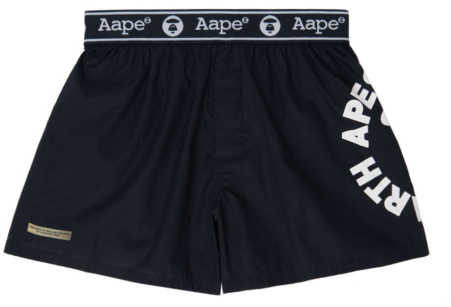 Aape By A Bathing Ape Black Moonface Boxers
