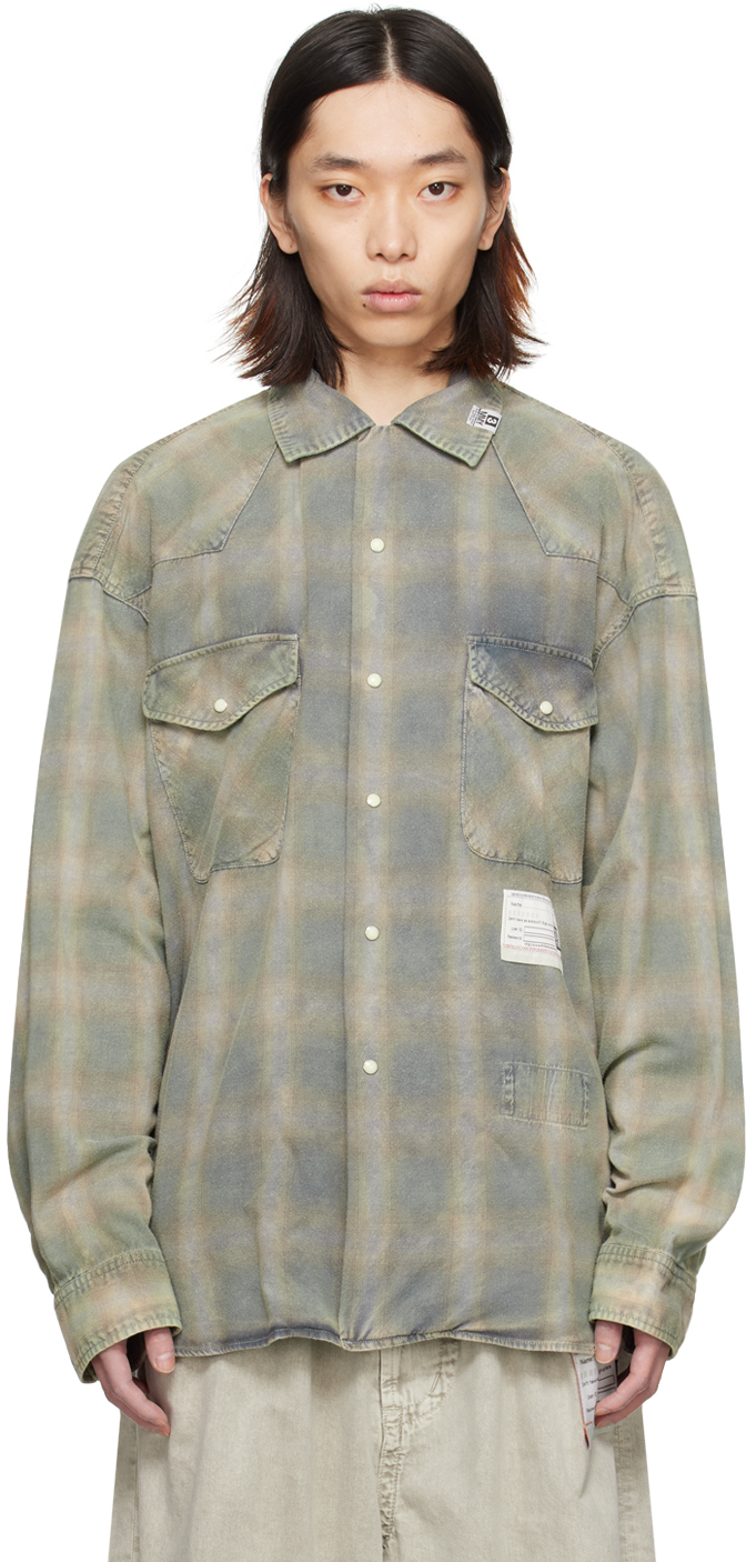驚きの安さ シャツ チェック グレー YASUHIRO: MIHARA Maison | 日本 SSENSE トップス
