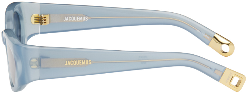 Jacquemus Les Lunettes Ovalo Oval-frame Sunglasses In Blue