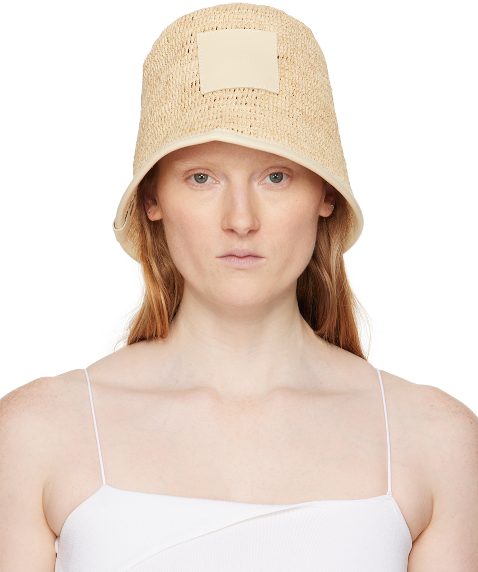 Shop Jacquemus Beige Les Classiques 'le Bob Soli' Beach Hat In 120 Ivory