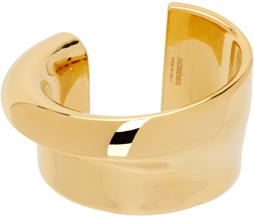 Jacquemus Gold Le Chouchou 'le Bracelet J' Bracelet In 270 Light Gold