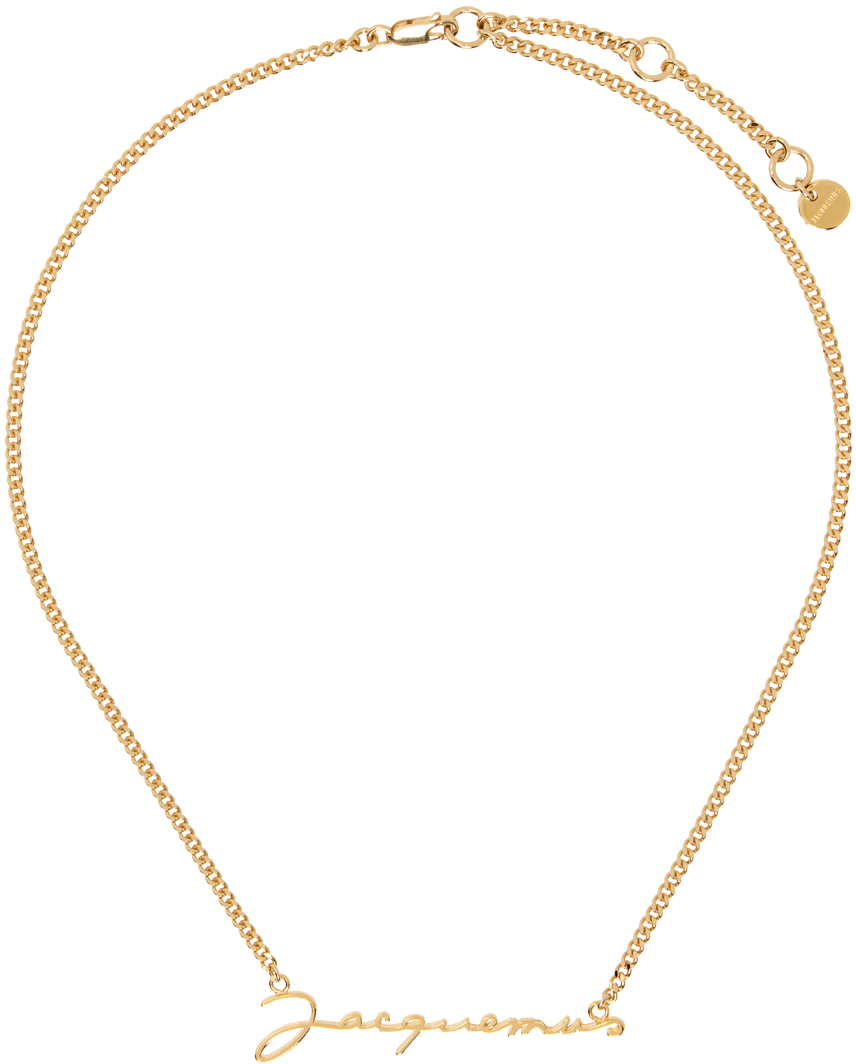 Jacquemus Gold Le Papier 'la Chaine ' Necklace In 280 Gold