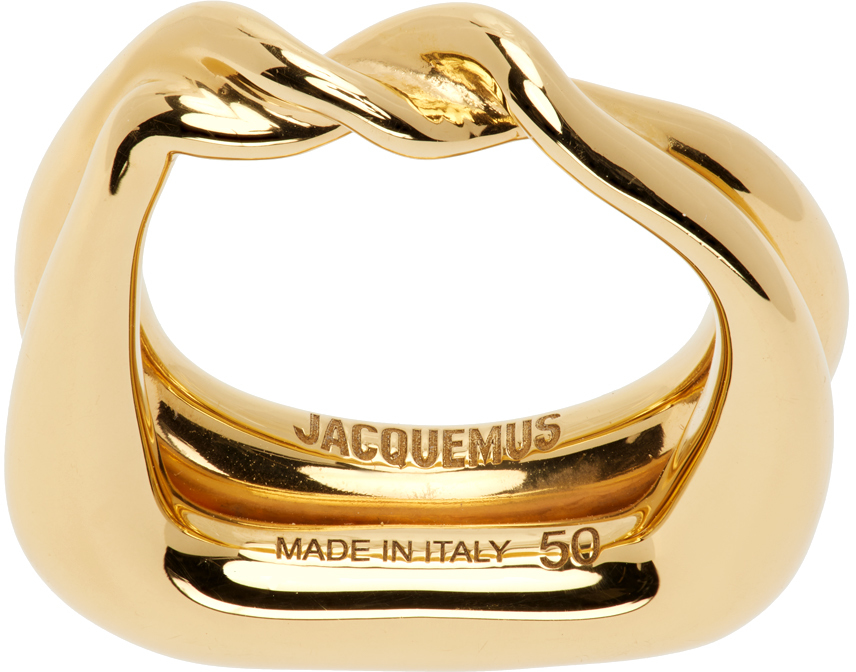 【関税込み】JACQUEMUS リング JACQUEMUSのLes Sculpturesコレクション ゴールド La bague Nodi
