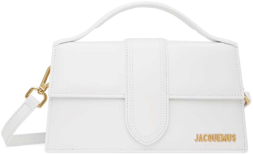 Jacquemus White Les Classiques 'le Grand Bambino' Bag In 100 White