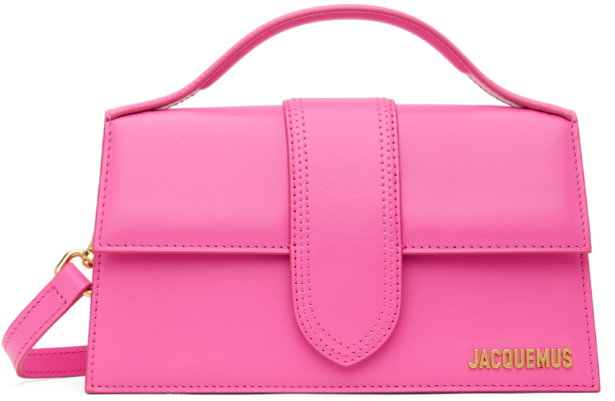 Jacquemus Pink Les Classiques 'le Grand Bambino' Bag In 434 Neon Pink
