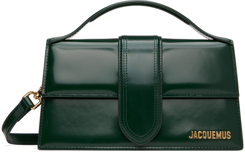 Shop Jacquemus Green 'le Grand Bambino' Bag In 590 Dark Green