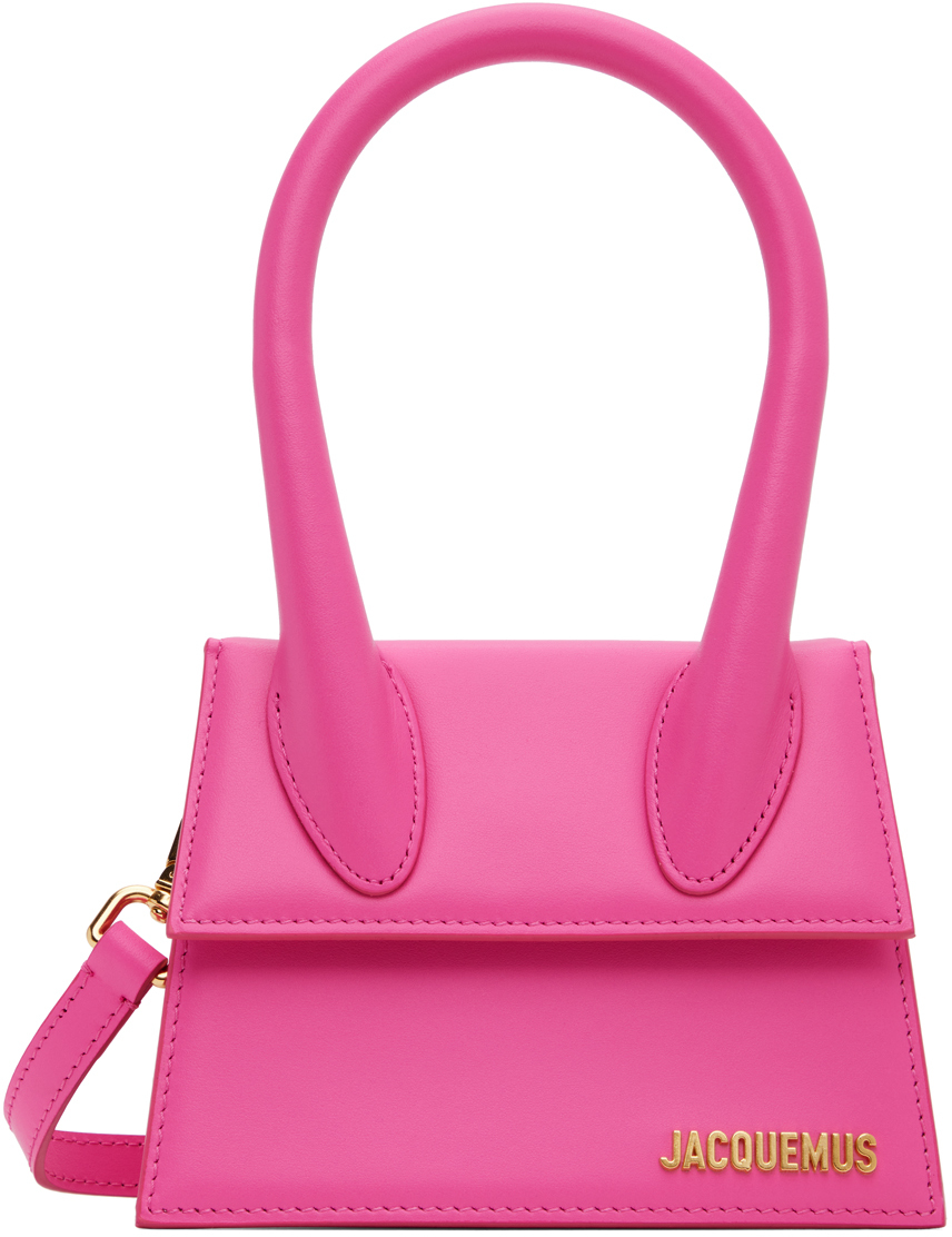 Jacquemus Pink Les Classiques 'le Chiquito Moyen' Bag In 434 Neon Pink