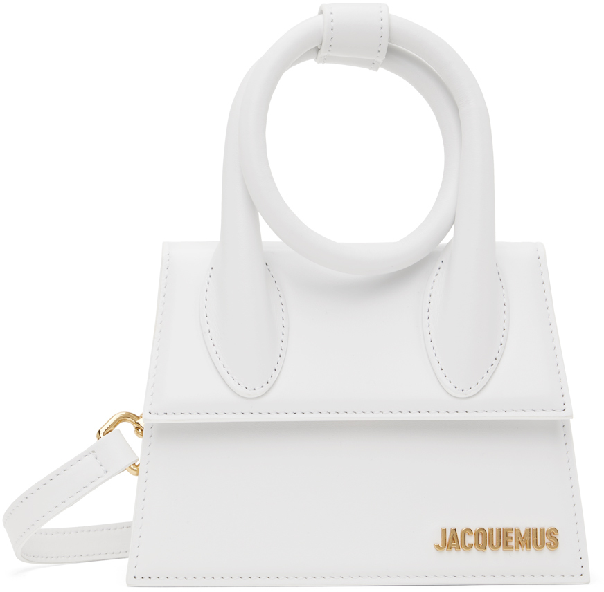 Jacquemus White Les Classiques 'le Chiquito Noeud' Bag In 100 White