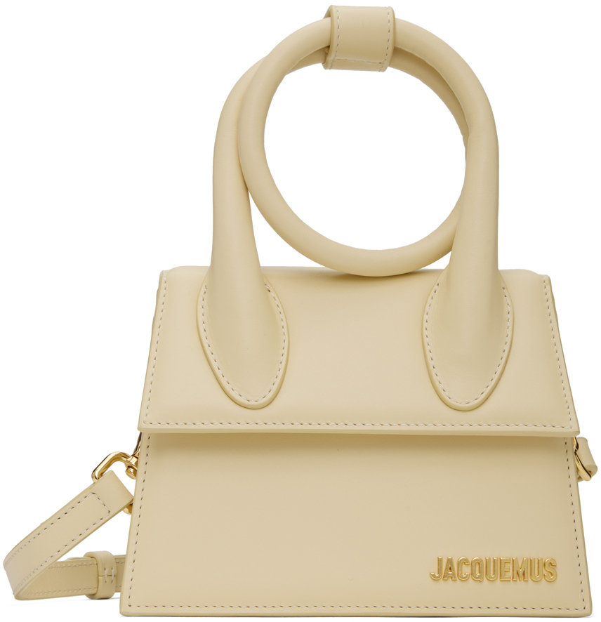 Jacquemus Off-white Les Classiques 'le Chiquito Noeud' Bag In 120 Ivory
