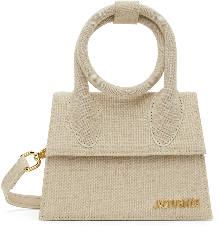 Jacquemus Le Chiquito Noeud Satchel In 140 Light Greige