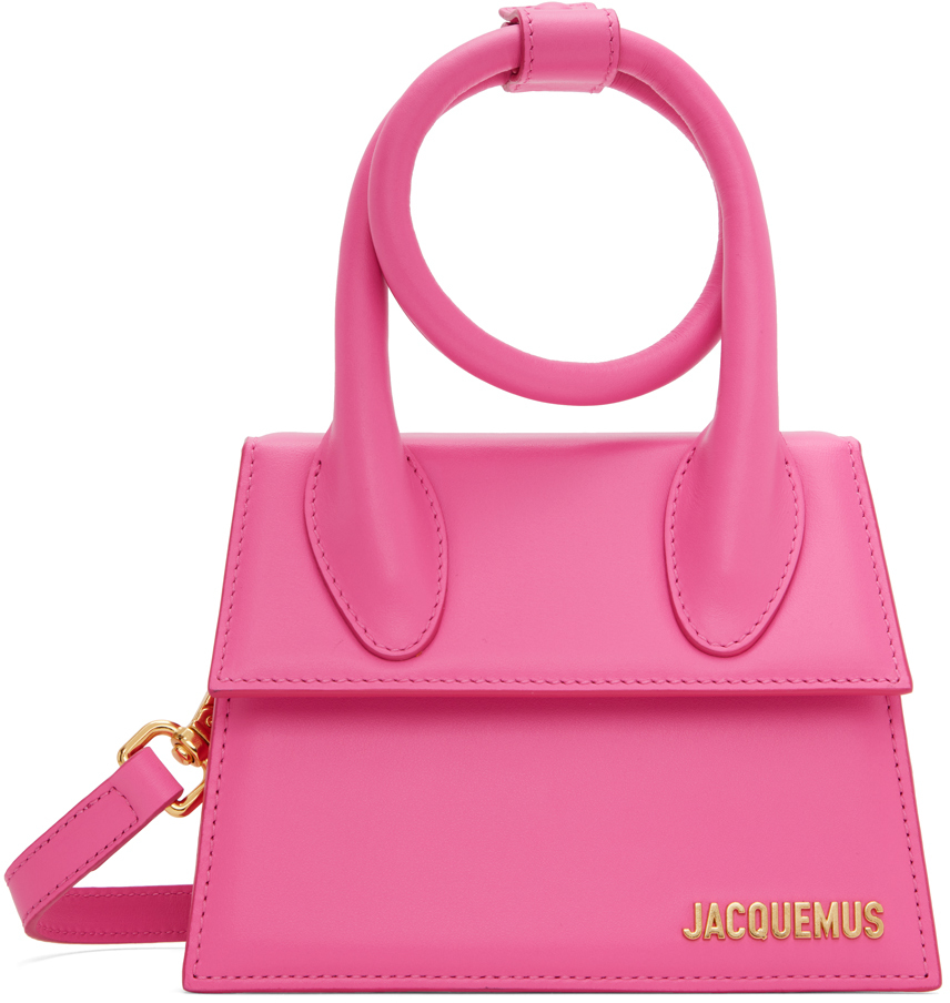 Jacquemus Pink Les Classiques 'le Chiquito Noeud' Bag In 434 Neon Pink