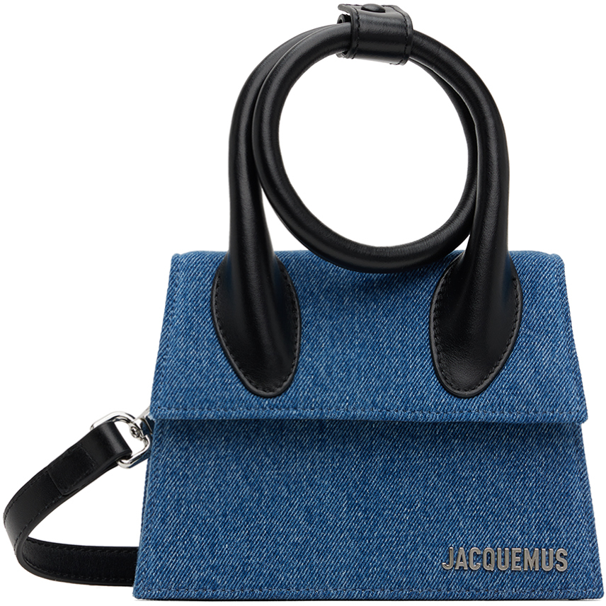 JACQUEMUS Blue 'Le Chiquito Naud' Denim Bag