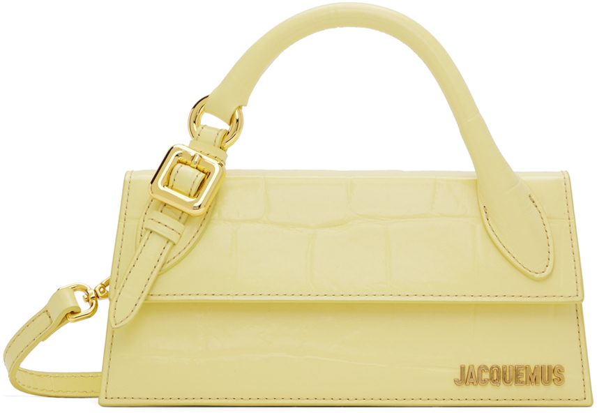 JACQUEMUS Yellow 'Le Chiquito long Boucle' Bag