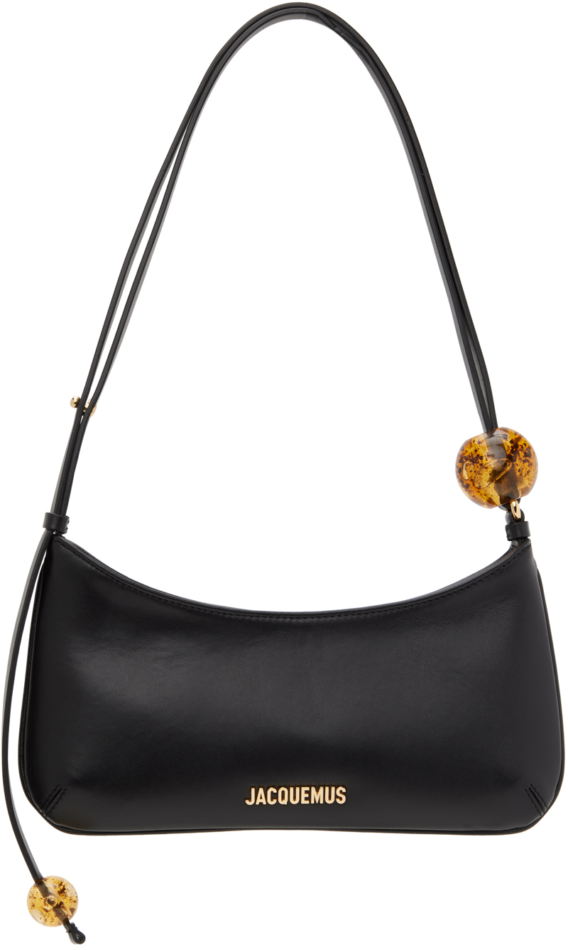 JACQUEMUS: Black Le Chouchou 'Le Bisou Perle' Bag | SSENSE