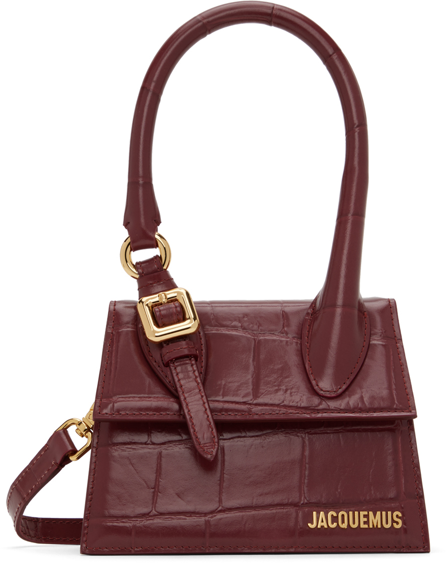 burgundy jacquemus bag