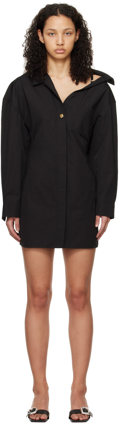Black Les Classiques 'La mini robe chemise' Minidress