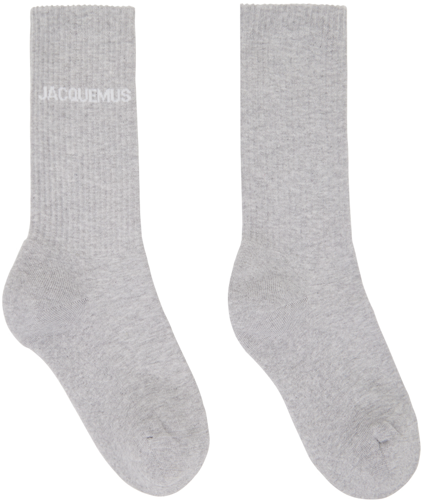 Jacquemus Gray Les Classiques 'les Chaussettes ' Socks In 920 Medium Grey