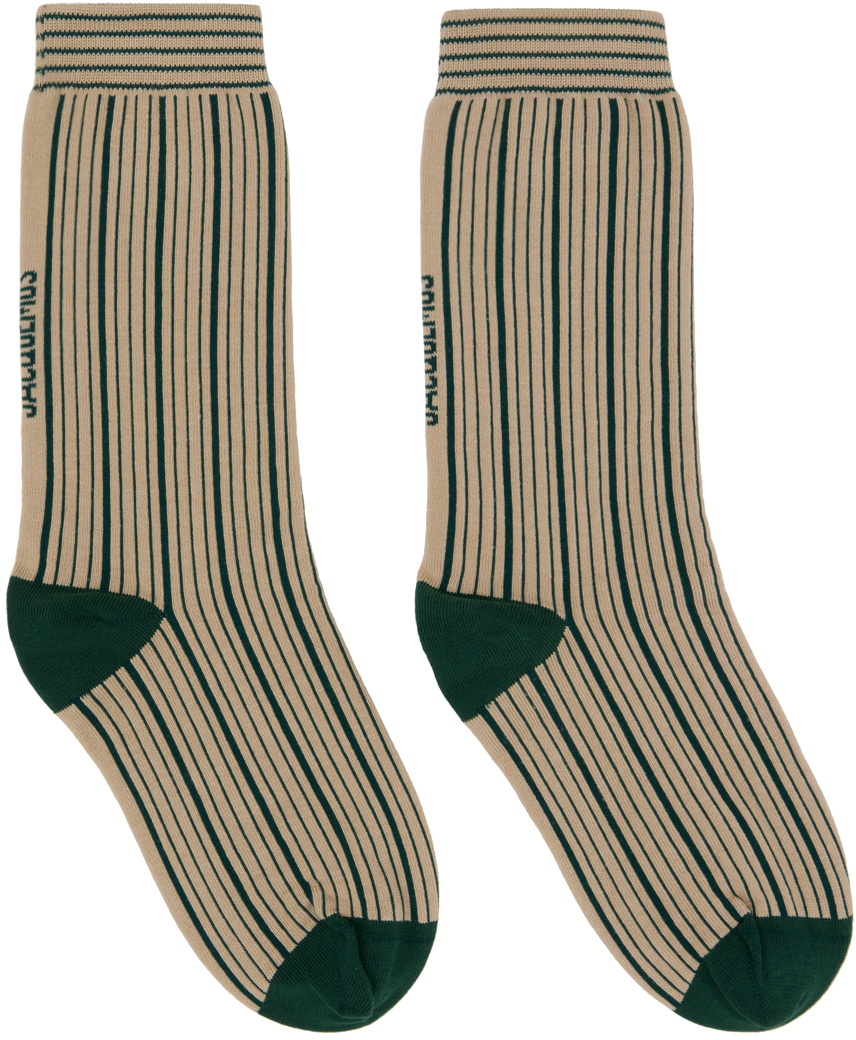 Beige Les Sculptures 'Les chaussettes Pablo' Socks by JACQUEMUS on Sale