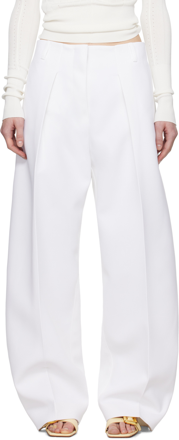 White Les Sculptures 'Le pantalon Ovalo' Trousers