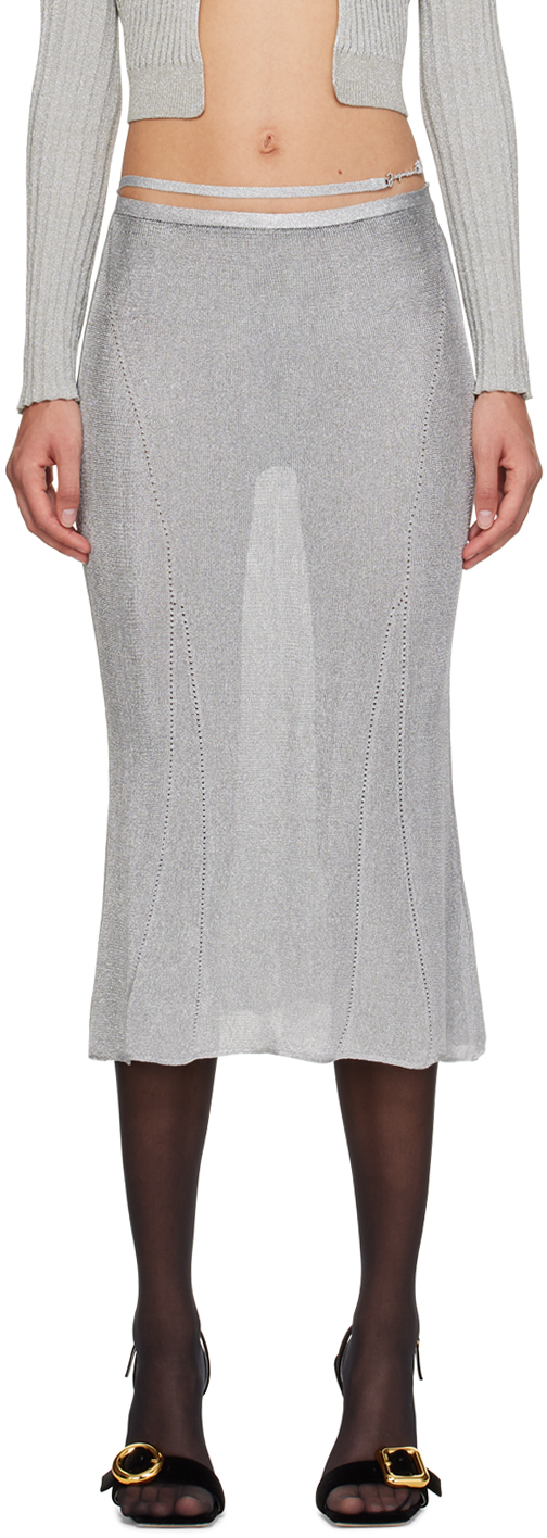 Silver Guirlande 'La Jupe Brilho' Midi Skirt