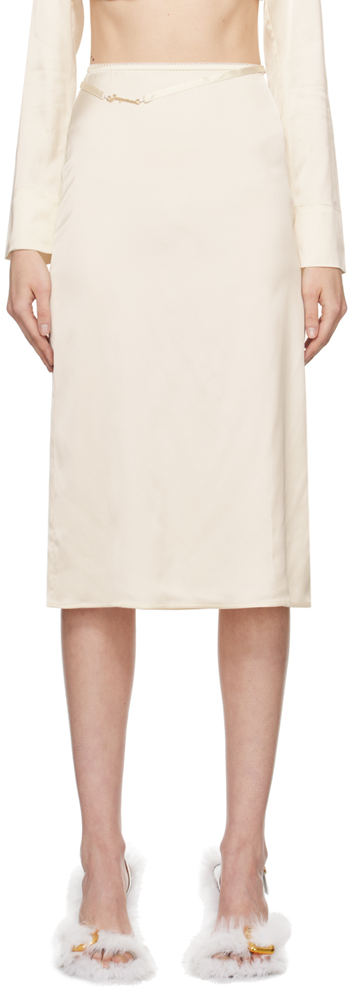 Jacquemus Off-white Le Papier 'la Jupe Notte' Midi Skirt In 110 Off-white