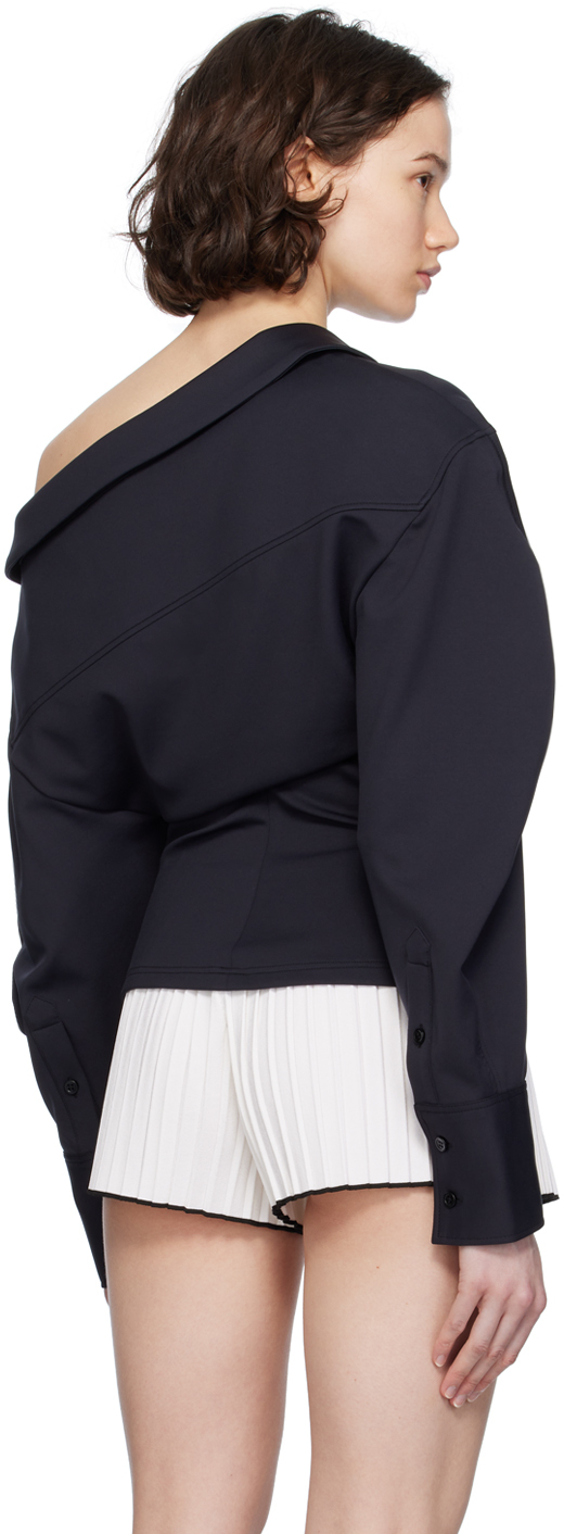 Jacquemus Black Les Sculptures 'la Chemise Angulo' Shirt In 990 Black