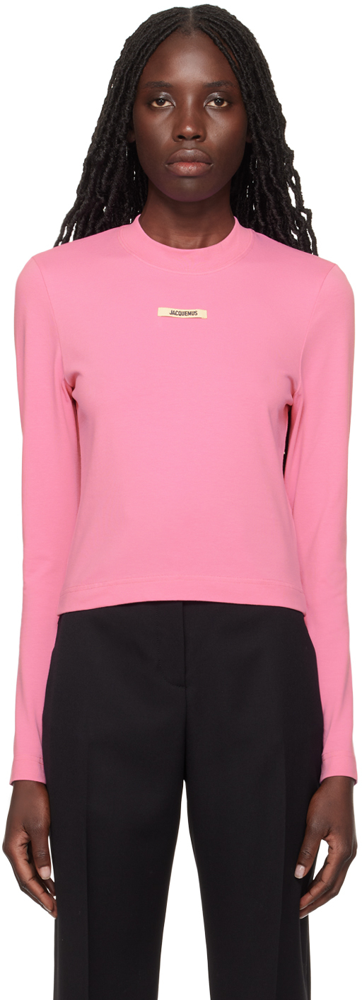 Pink Les Classiques 'Le t-shirt Gros Grain manches longues' Long Sleeve T-Shirt