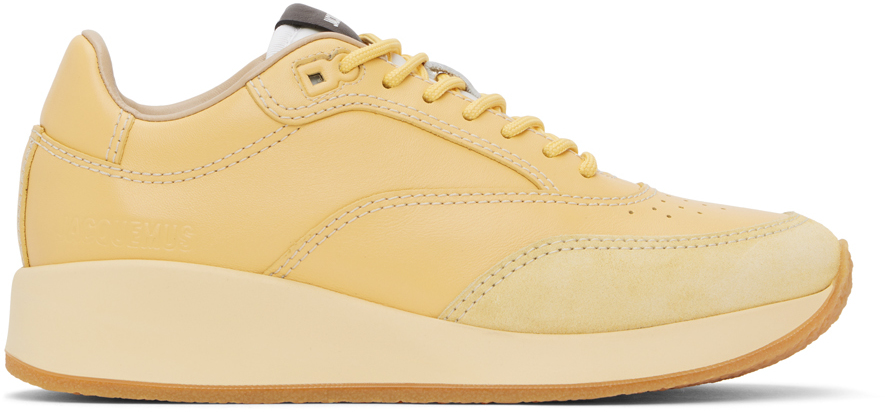 Shop Jacquemus Yellow Les Sculptures 'la Daddy' Sneakers In 205 Pale Yellow