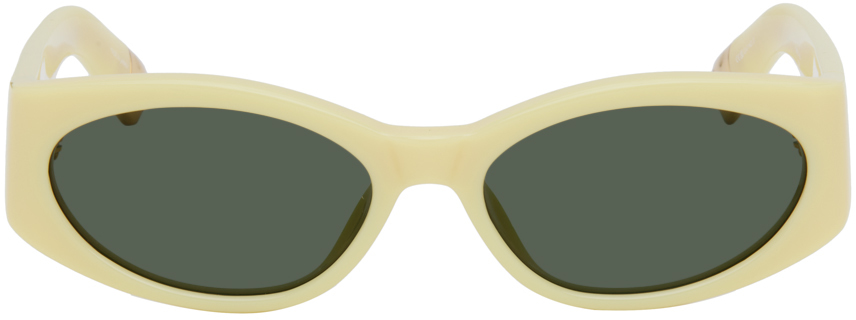 Jacquemus Yellow 'les Lunettes Ovalo' Sunglasses In Yellow/ Yellow Gold