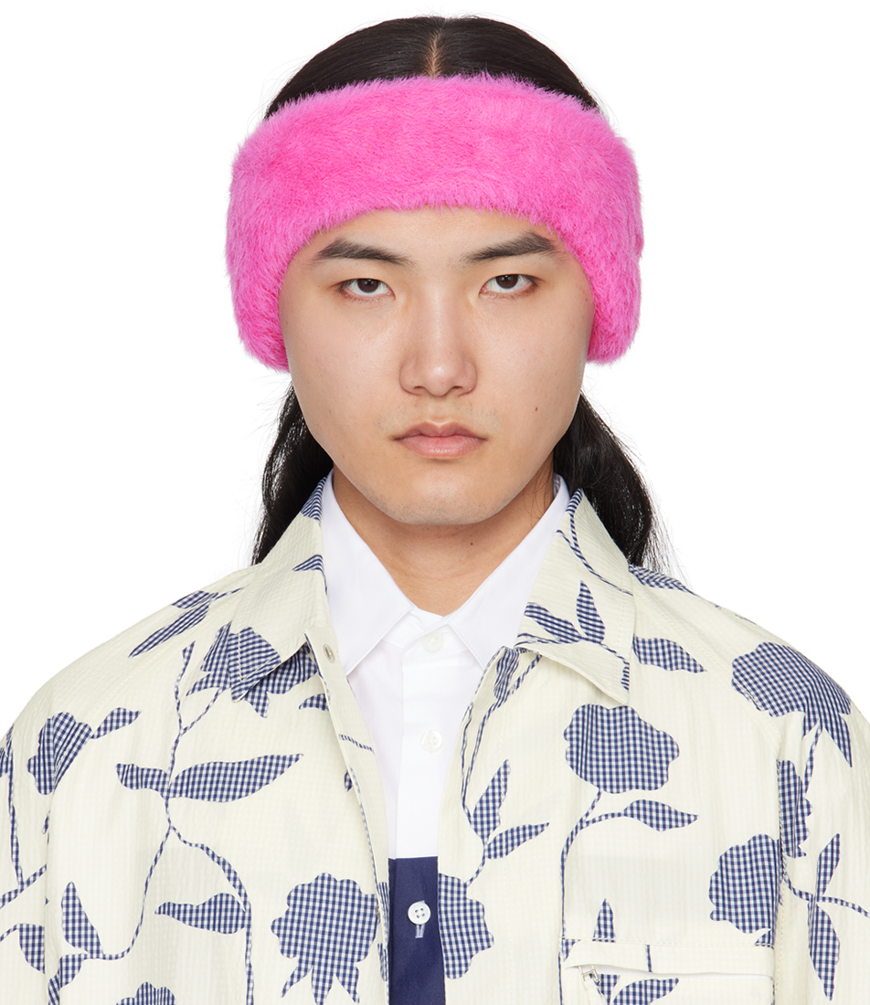 JACQUEMUS: Pink Le Papier 'Le bandeau Neve' Headband | SSENSE UK