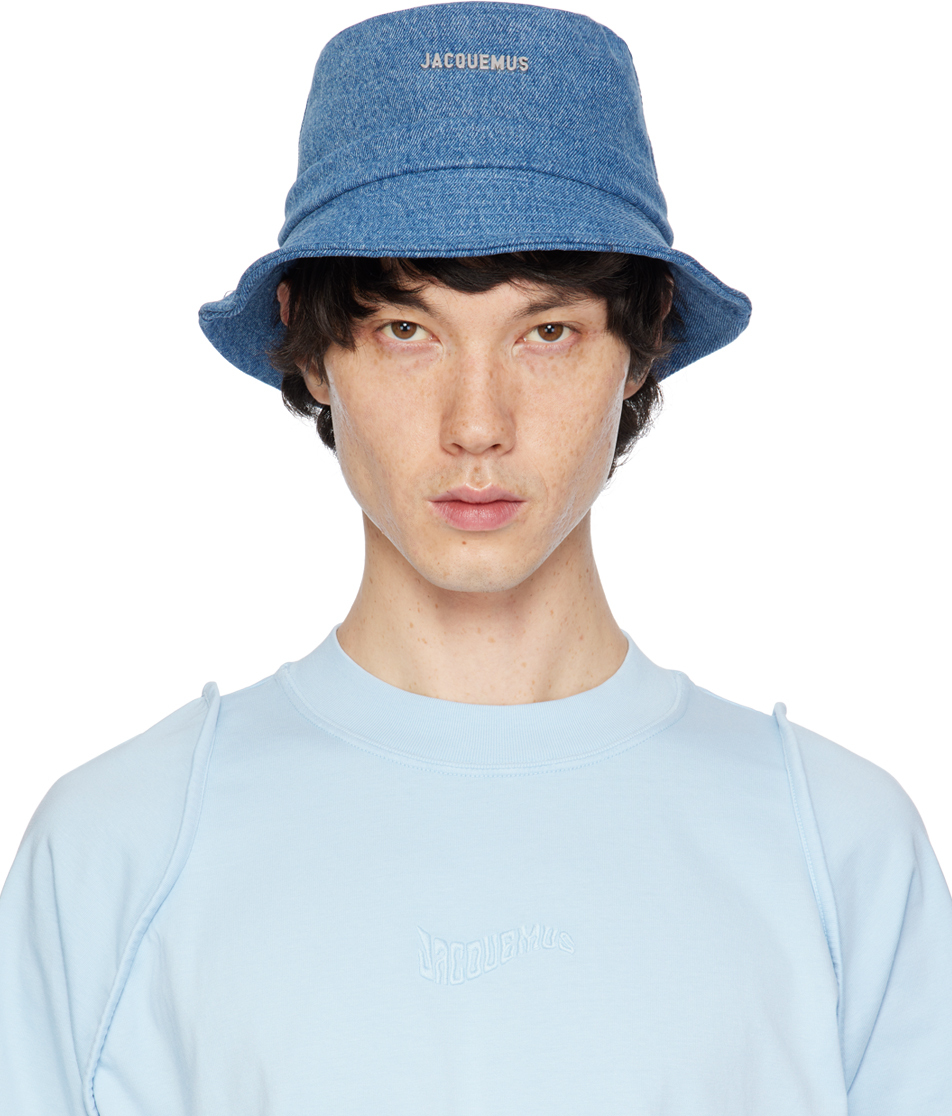 Shop Jacquemus Blue Le Chouchou 'le Bob Gadjo' Bucket Hat In 330 Blue