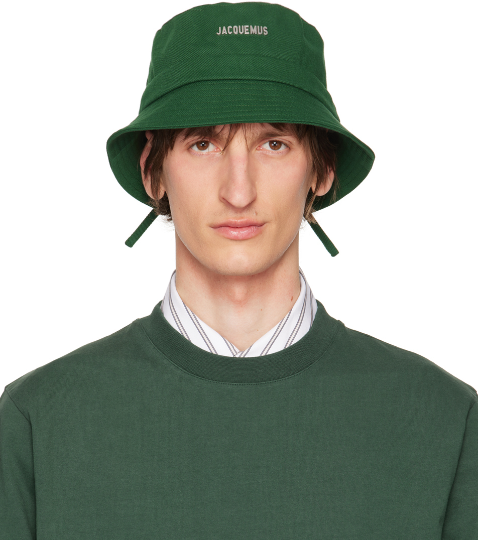 Shop Jacquemus Green 'le Bob Gadjo' Hat In 550 Green