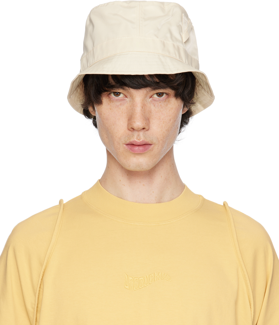 Shop Jacquemus Yellow 'le Bob Ovalie' Bucket Hat In 205 Pale Yellow