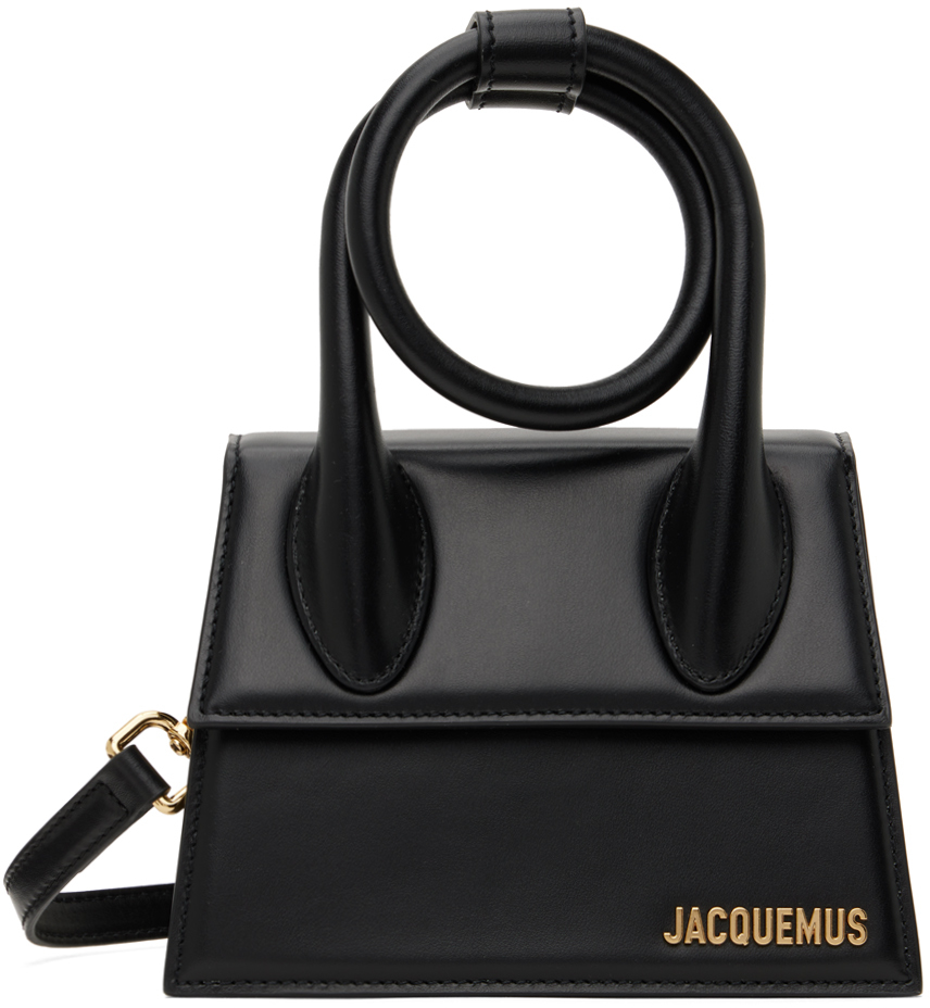 jacquemus black la montagne le chiquito noeud bag