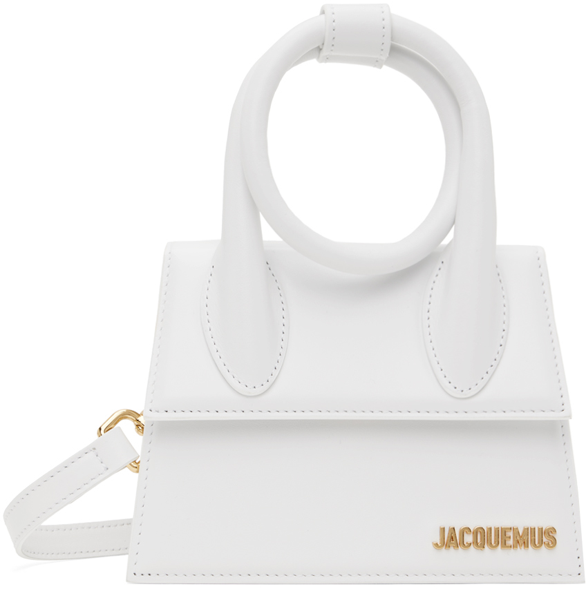 Jacquemus White Les Classiques 'le Chiquito Noeud' Bag In 100 White