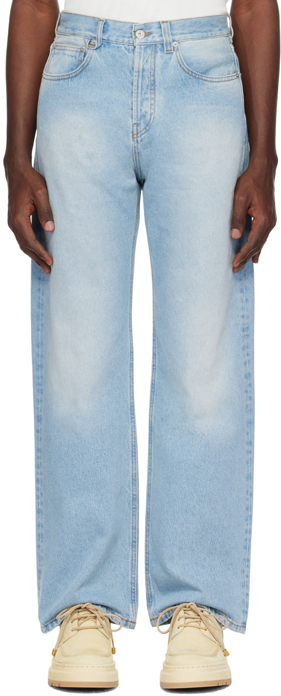 Blue Les Classiques 'Le de Nîmes Droit' Jeans by JACQUEMUS on Sale