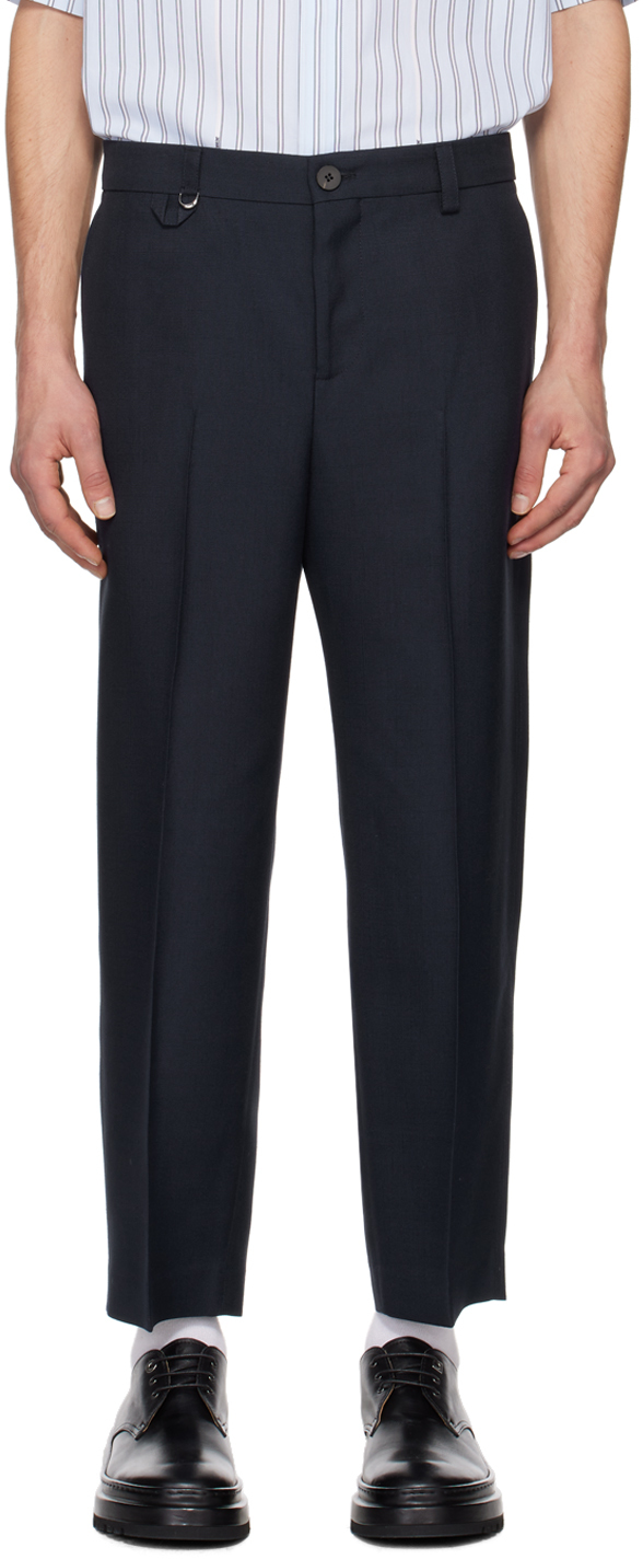 Jacquemus Navy 'le Trouseralon Cabri' Trousers In Dark Navy