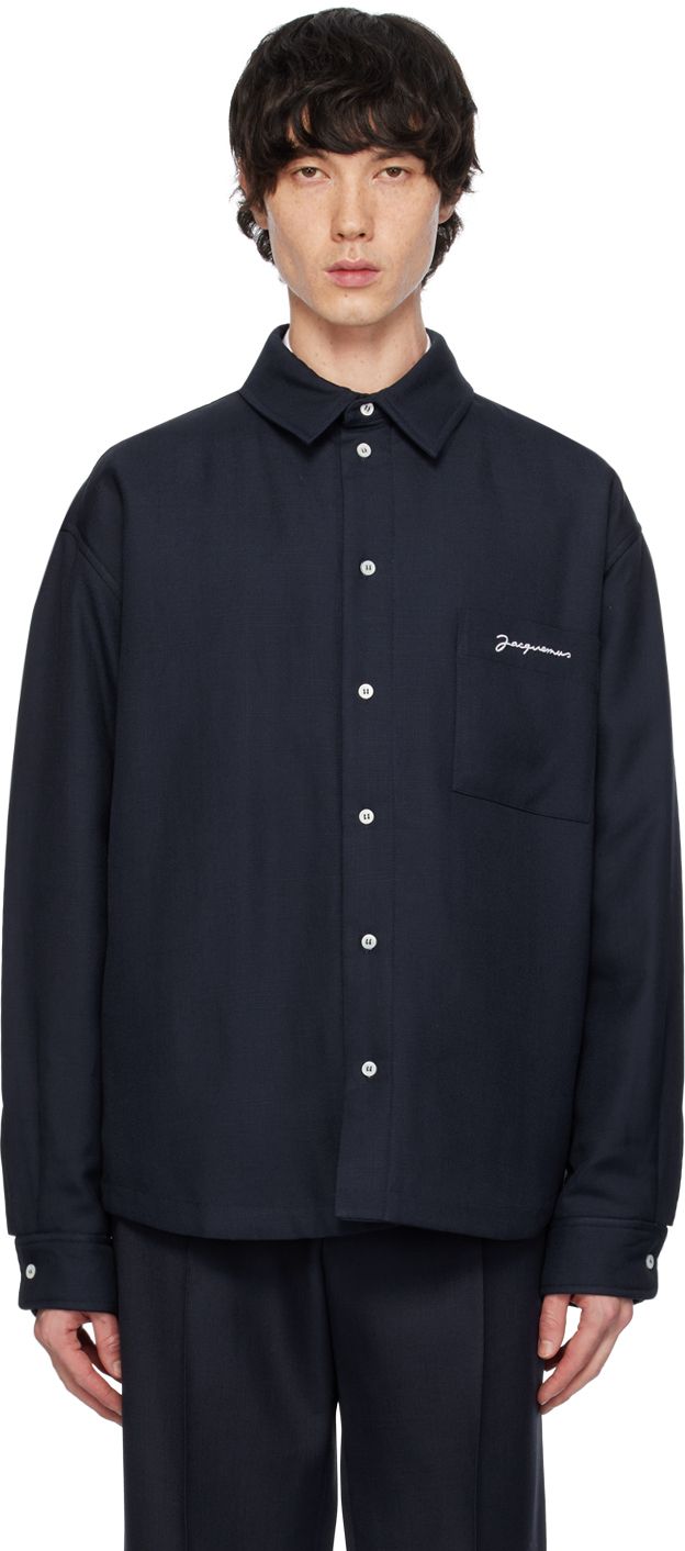 JACQUEMUS: Navy 'La chemise Boulanger' Shirt | SSENSE