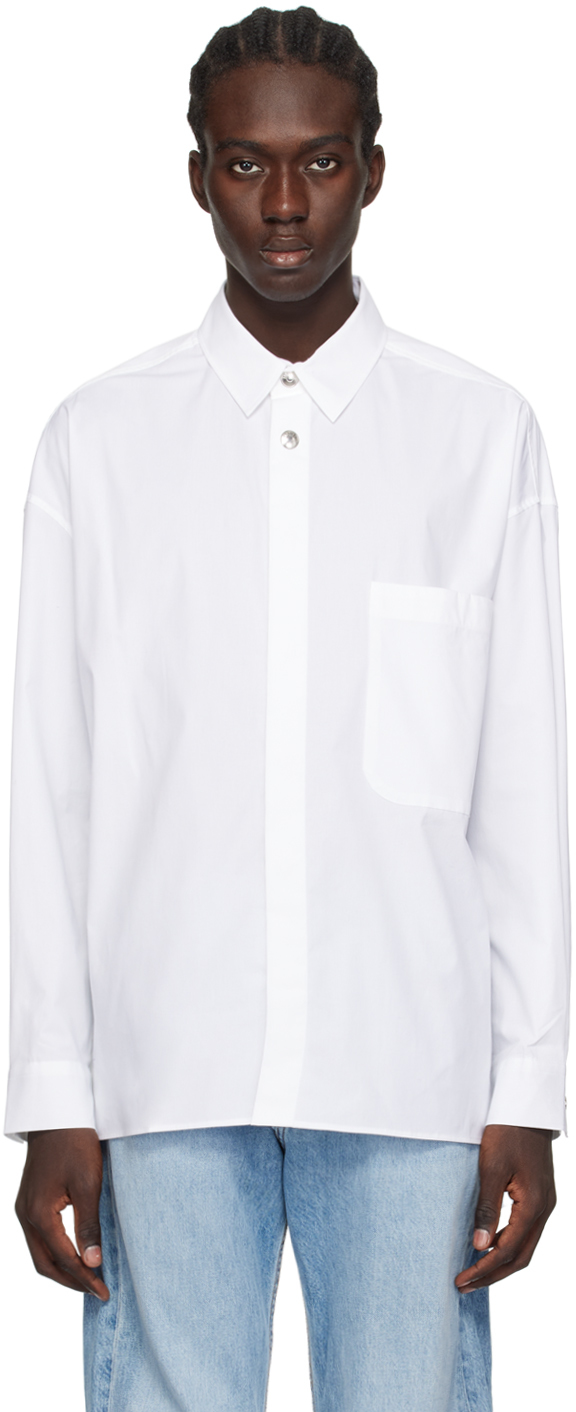 Shop Jacquemus White Les Classiques 'la Chemise Manches Longues' Shirt