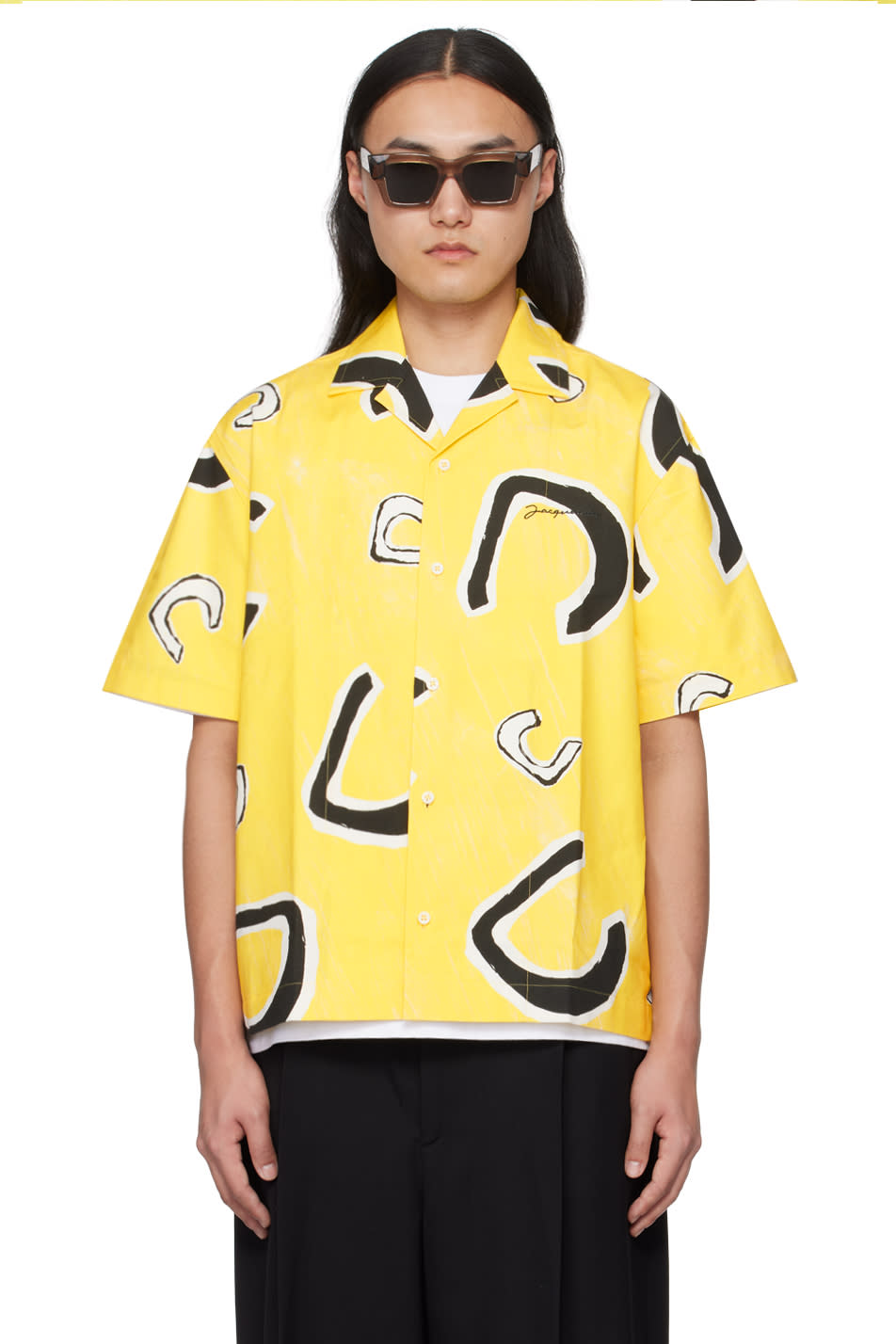 Yellow Les Sculptures 'La chemise Jean' Shirt by JACQUEMUS on Sale